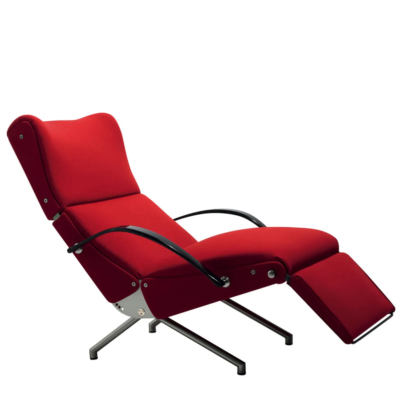 Tecno Spa Chaises<P40 Red Lounge Armchair by Osvaldo Borsani