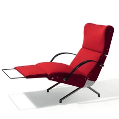 Tecno Spa Chaises<P40 Red Lounge Armchair by Osvaldo Borsani