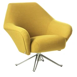 Tecno Spa Office Chairs<P32 Yellow Swivel Armchair by Osvaldo Borsani