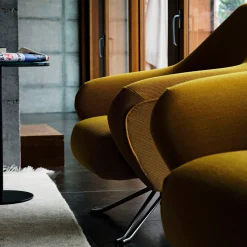 Tecno Spa Office Chairs<P32 Yellow Swivel Armchair by Osvaldo Borsani