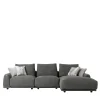 Mantellassi 1926 Sofas<Paloma anthracite gray sofa with chaise longue