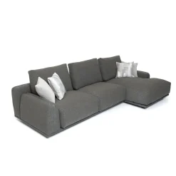 Mantellassi 1926 Sofas<Paloma anthracite gray sofa with chaise longue