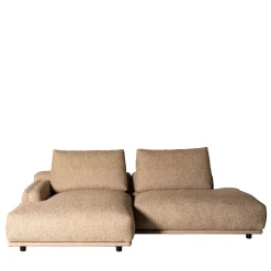 Mantellassi 1926 Sofas<Paloma Beige Fabric Sofa with Chaise Longue and Free Side