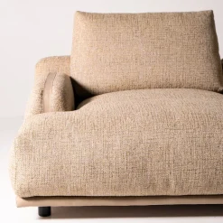 Mantellassi 1926 Sofas<Paloma Beige Fabric Sofa with Chaise Longue and Free Side