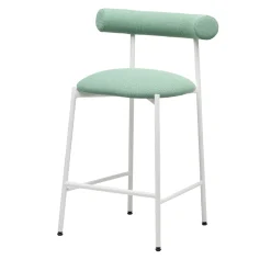 Chairs & More Bar Stools<Pampa SG-65 Low Sage-Green & White Stool by Studio Pastina