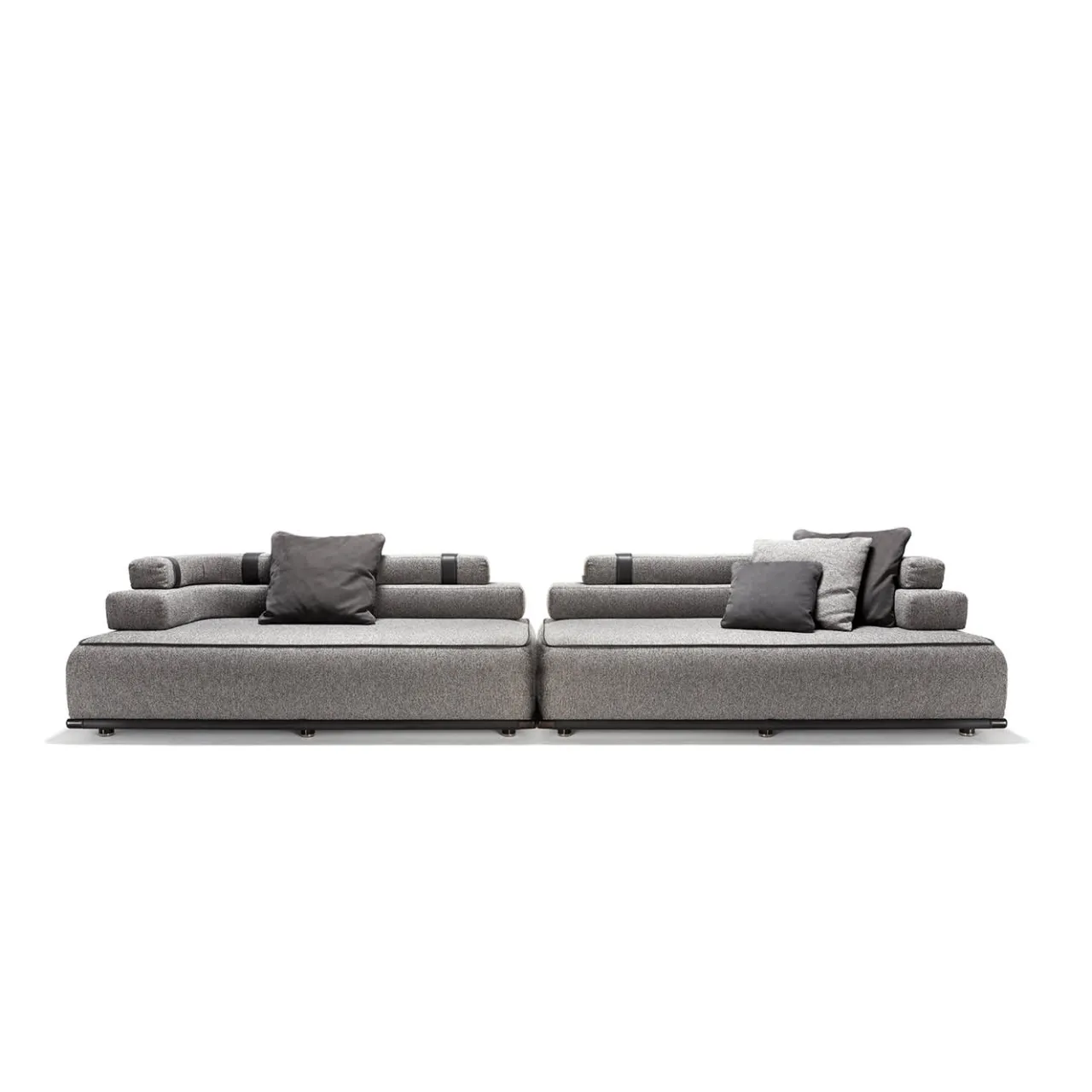 Exteta Sofas<Panarea Gray Dormeuse by Massimo Castagna