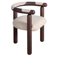 Carpanese Home Chairs<Panda Wood & Fabric Chair