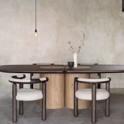Carpanese Home Chairs<Panda Wood & Fabric Chair