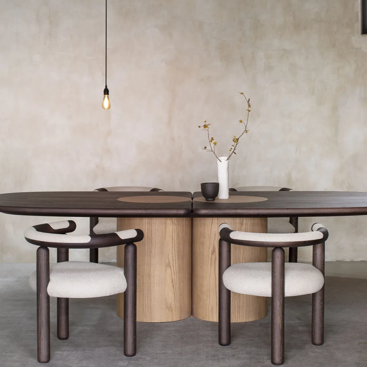Carpanese Home Chairs<Panda Wood & Fabric Chair