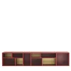 Morica Design Bookcases<Pangea Large Marsala-Red & Brass Wall Unit