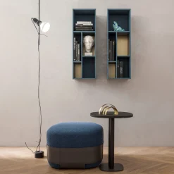 Morica Design Bookcases<Pangea Light-Blue & Brass Wall Unit