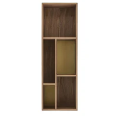 Morica Design Bookcases<Pangea Walnut & Brass Wall Unit