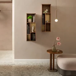 Morica Design Bookcases<Pangea Walnut & Brass Wall Unit