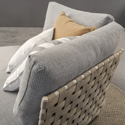 Meroni & Colzani Outdoor Chaises & Daybeds<Pantelleria Grey Round Outdoor Chaise Longue