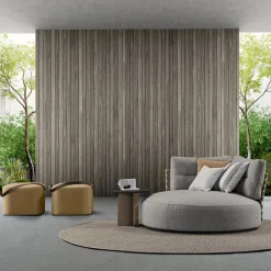 Meroni & Colzani Outdoor Chaises & Daybeds<Pantelleria Grey Round Outdoor Chaise Longue