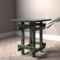 Edizione Limitata by Simone Fanciullacci Side Tables<Paranoid V1 Side Table in Guatemala Marble #3