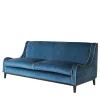 LCI_DECORA Sofas<Paris Blue Navy Velvet 3-Seater Sofa