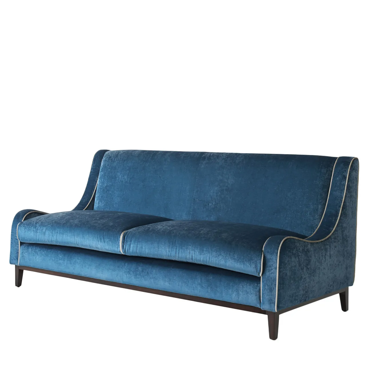 LCI_DECORA Sofas<Paris Blue Navy Velvet 3-Seater Sofa