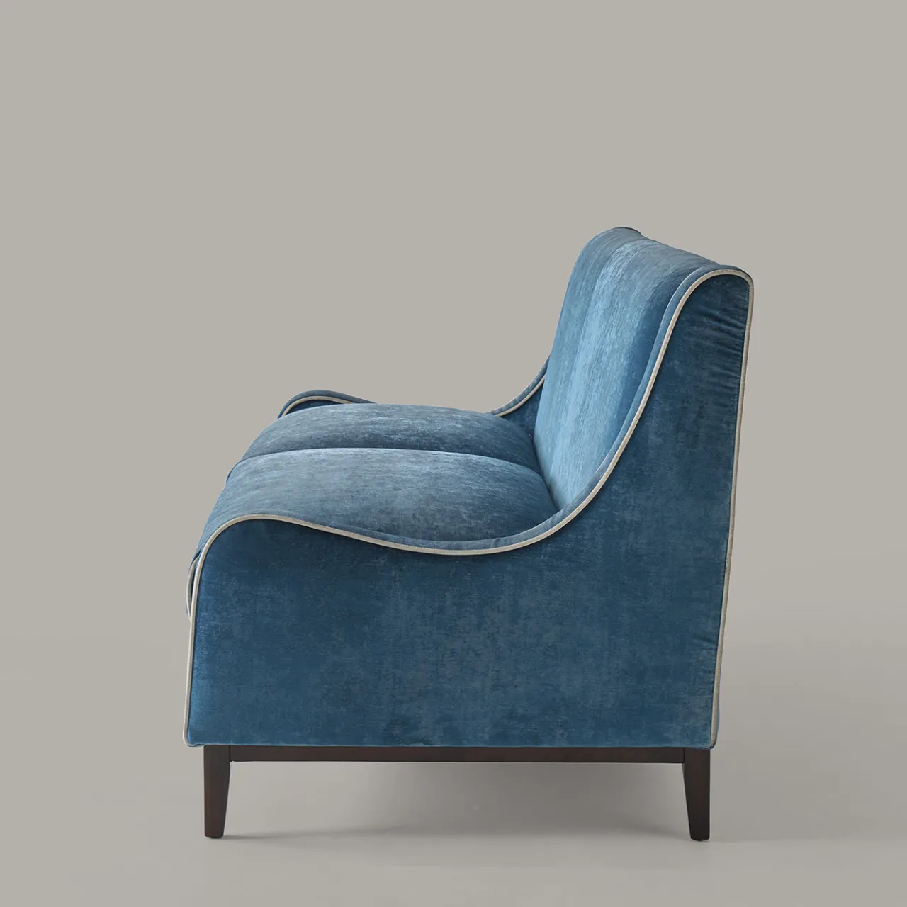 LCI_DECORA Sofas<Paris Blue Navy Velvet 3-Seater Sofa