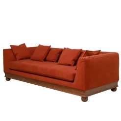 Chelini Sofas<Paris 3-Seater Red Sofa