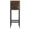 Enrico Pellizzoni Bar Stools<Pasqualina Brown Leather Counter Stool by Grassi&Bianchi