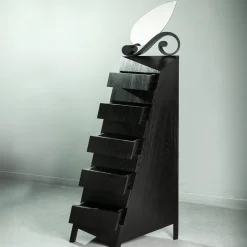 Paolo Pallucco Dressers<Passo D'Ombra Matte Laquered Black Wood Chest Of Drawers