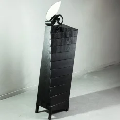 Paolo Pallucco Dressers<Passo D'Ombra Matte Laquered Black Wood Chest Of Drawers