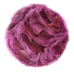 Lorenza Bozzoli Couture Ottomans & Poufs<Patchwork Fuxia Pouf #2 by Lorenza Bozzoli