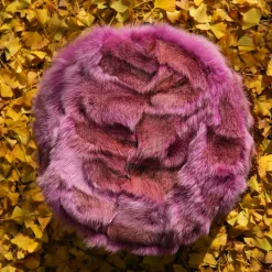Lorenza Bozzoli Couture Ottomans & Poufs<Patchwork Fuxia Pouf #2 by Lorenza Bozzoli