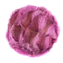 Lorenza Bozzoli Couture Ottomans & Poufs<Patchwork Fuxia Pouf #1 by Lorenza Bozzoli