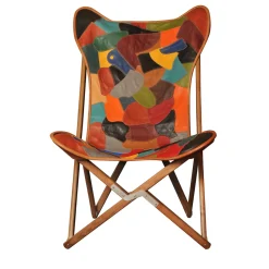 Dario Alfonsi Lounge Chairs<Patchwork Leather Tripolina chair