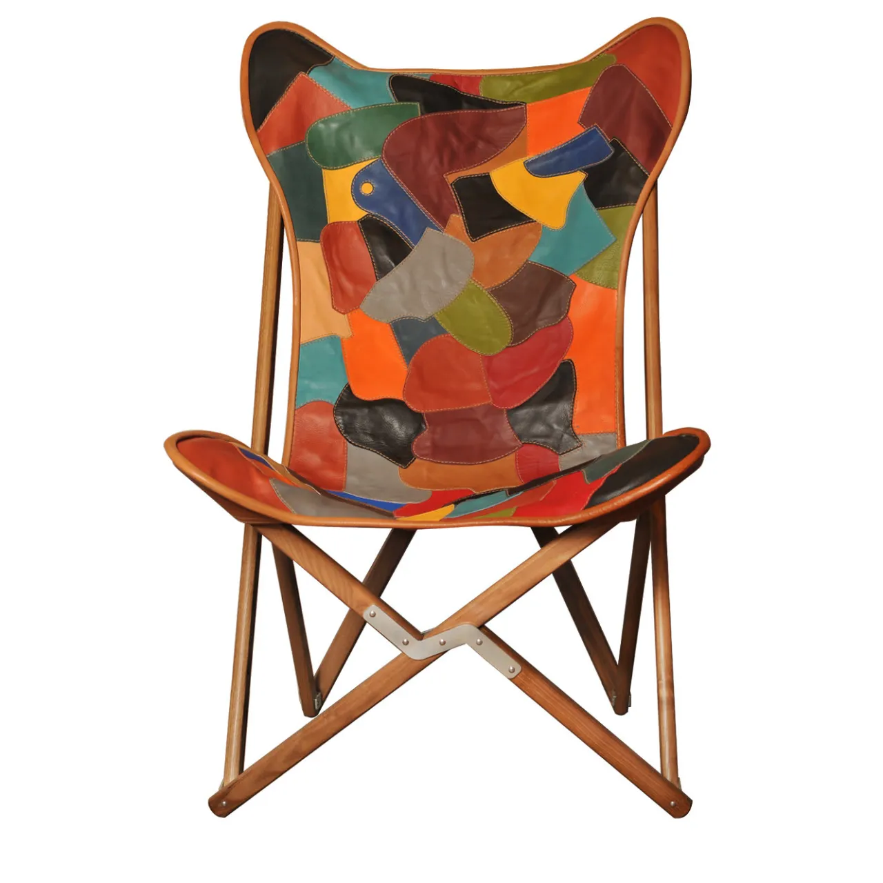 Dario Alfonsi Lounge Chairs<Patchwork Leather Tripolina chair