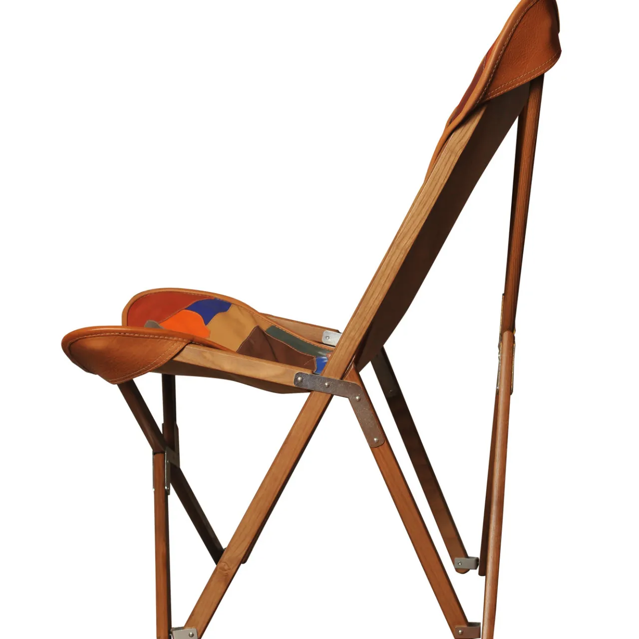 Dario Alfonsi Lounge Chairs<Patchwork Leather Tripolina chair