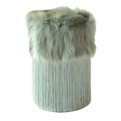 Lorenza Bozzoli Couture Ottomans & Poufs<Patchwork Teal Tiffany Pouf by Lorenza Bozzoli
