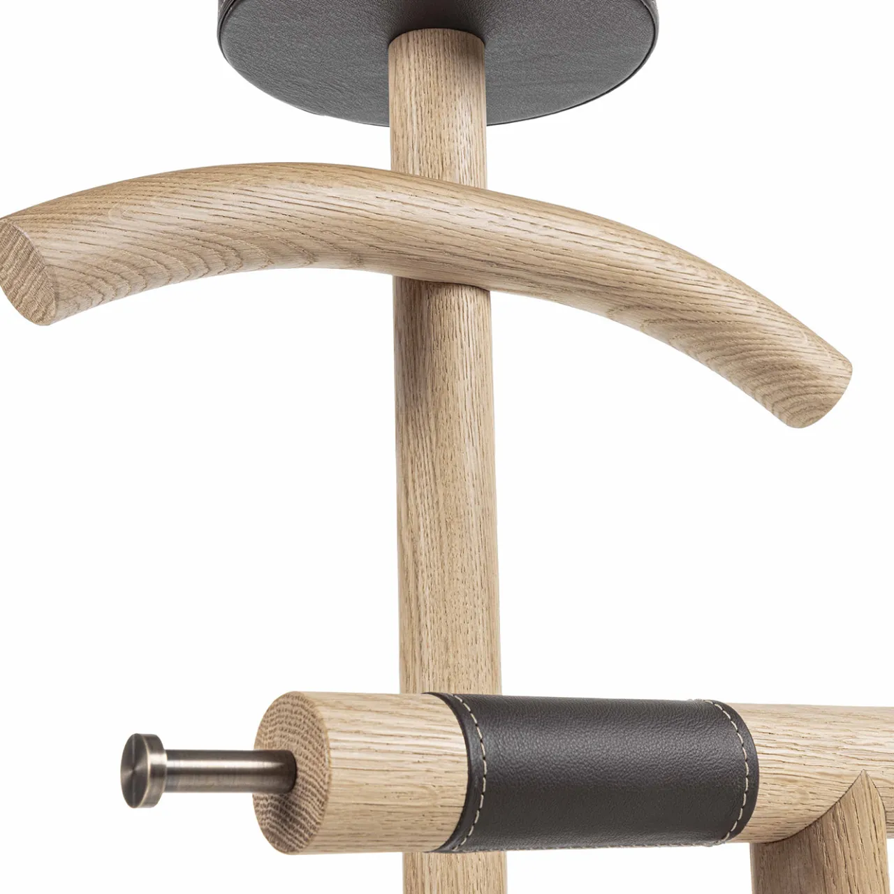 Durame Coat Stands<Patrick Oak Wood with Black Marble Base Valet Stand