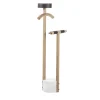 Durame Coat Stands<Patrick Oak Wood with White Marble Base Valet Stand