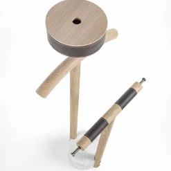 Durame Coat Stands<Patrick Oak Wood with White Marble Base Valet Stand