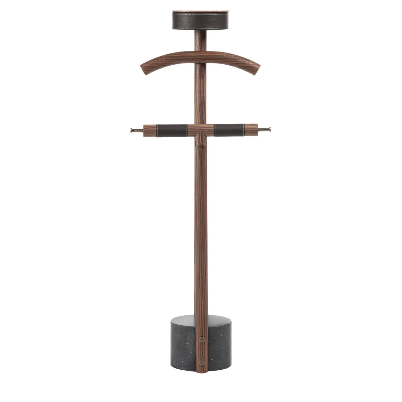 Durame Coat Stands<Patrick Walnut Wood with Black Marble Base Valet Stand