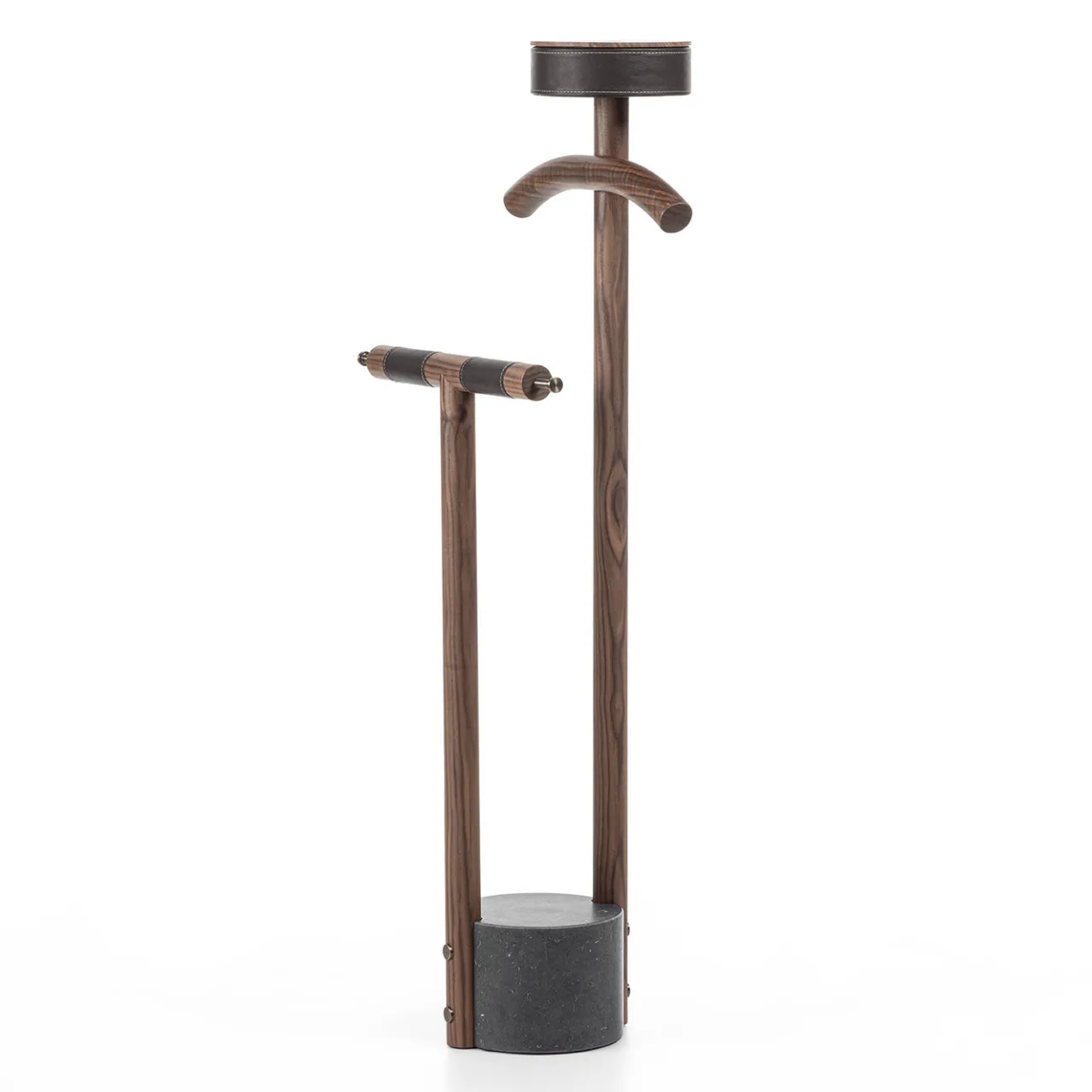 Durame Coat Stands<Patrick Walnut Wood with Black Marble Base Valet Stand