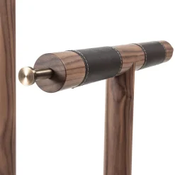 Durame Coat Stands<Patrick Walnut Wood with Black Marble Base Valet Stand
