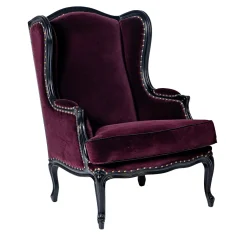 Mantellassi 1926 Armchairs<Pauline Bordeaux Velvet Armchair
