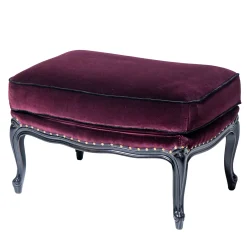 Mantellassi 1926 Ottomans & Poufs<Pauline Bordeaux Velvet Pouf