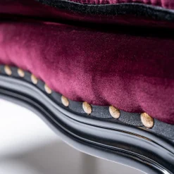 Mantellassi 1926 Ottomans & Poufs<Pauline Bordeaux Velvet Pouf