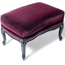 Mantellassi 1926 Ottomans & Poufs<Pauline Bordeaux Velvet Pouf