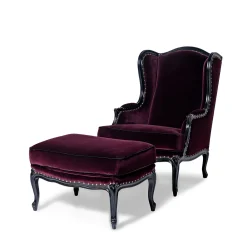 Mantellassi 1926 Ottomans & Poufs<Pauline Bordeaux Velvet Pouf