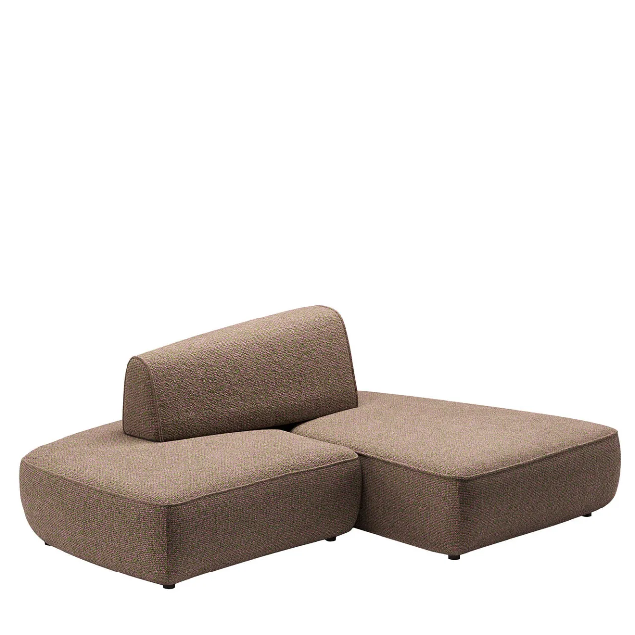 Sitia Sofas<Pavé Brown Fabric Modular Sofa by Marc Sadler