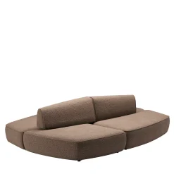 Sitia Sofas<Pavé Brown Fabric 4-Module Sofa by Marc Sadler