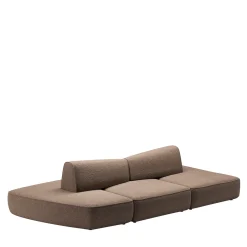 Sitia Sofas<Pavé brown fabric Three-Module Sofa by Marc Sadler #1