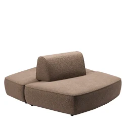 Sitia Sofas<Pavé Brown fabric Two-Module Sofa by Marc Sadler