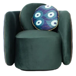 FROMM. Armchairs<Pavo Velvet Green Armchair by Antonio Aricò